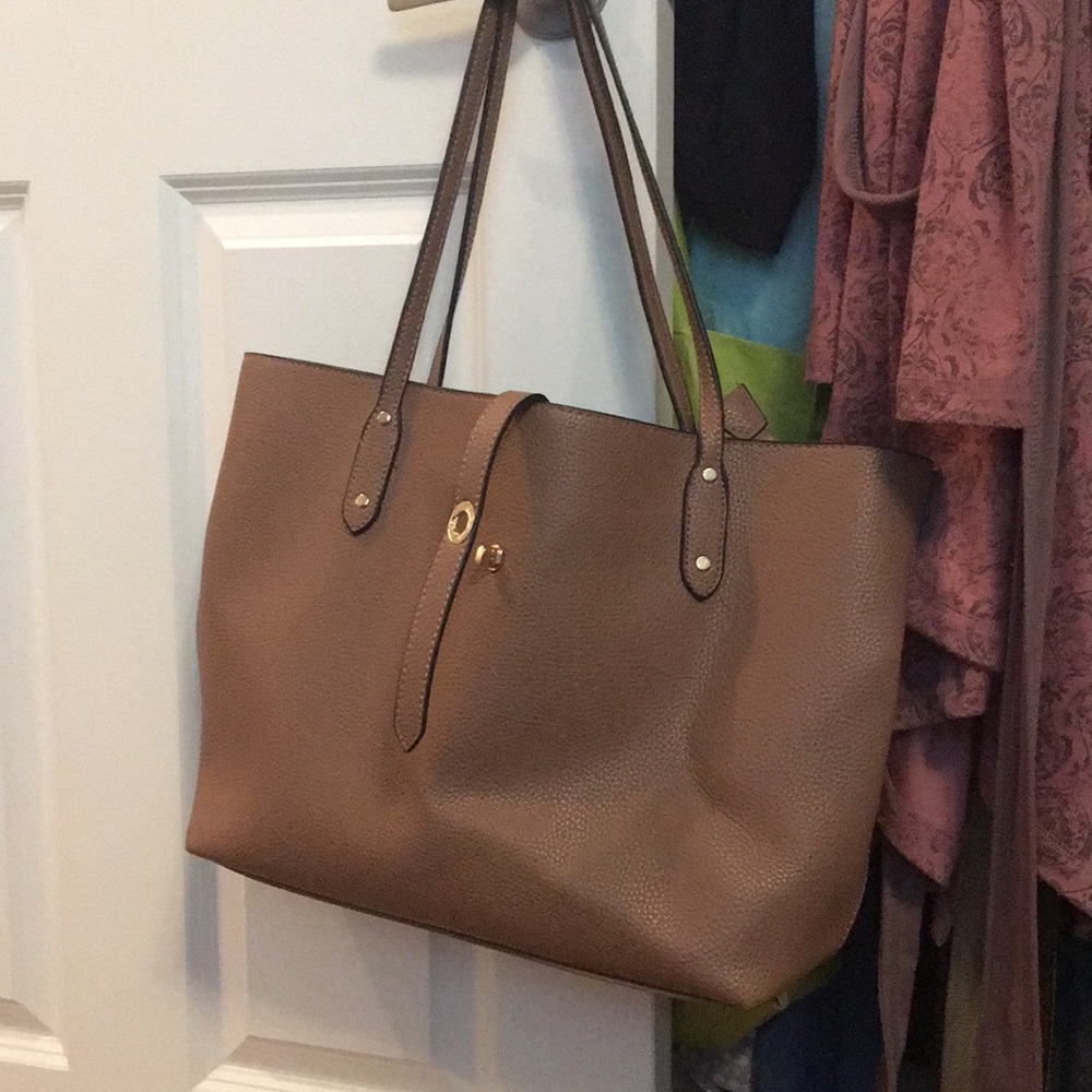 Brown tote bag
